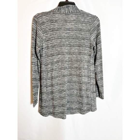 Bobeau Gray Striped Cardigan - Picture 2 of 3